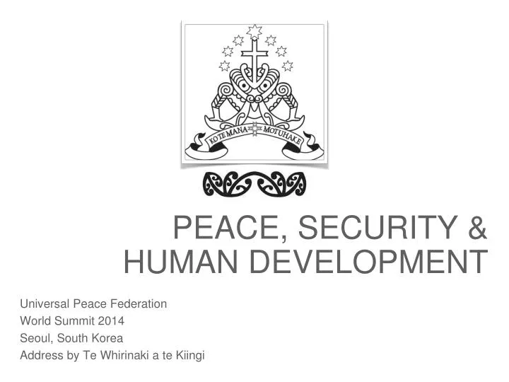 peace security human development