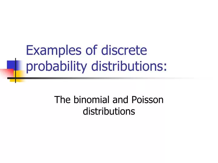 examples of discrete probability distributions