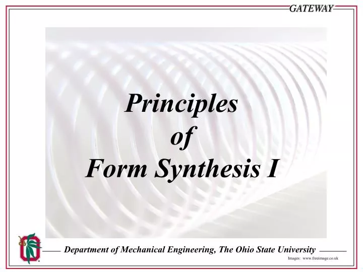 principles of form synthesis i