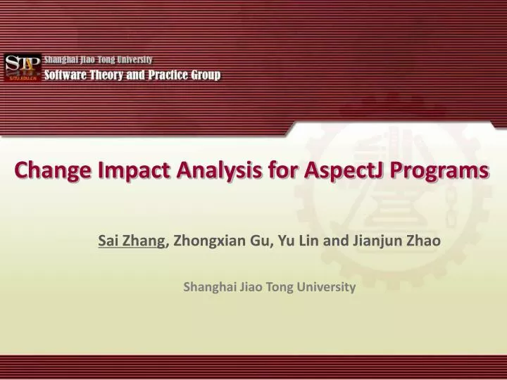 change impact analysis for aspectj programs