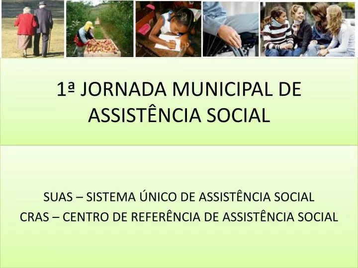 1 jornada municipal de assist ncia social