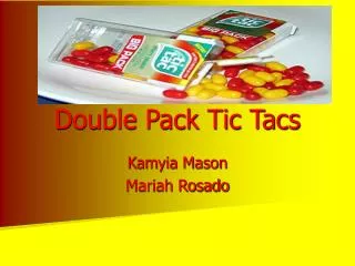 Double Pack Tic Tacs