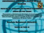 UNIVERSIDAD NACIONAL MAYOR DE SAN MARCOS