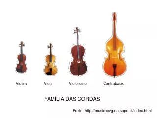 Violino Viola Violoncelo Contrabaixo