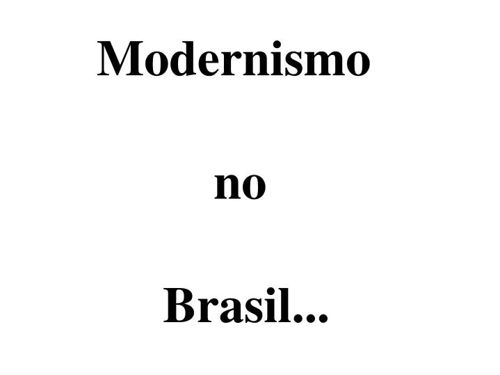 modernismo no brasil