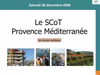 Le SCoT Provence Méditerranée