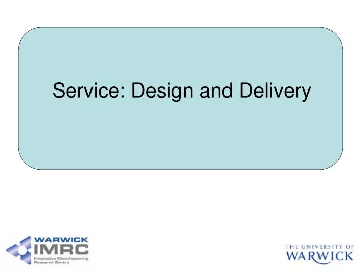 service design and delivery
