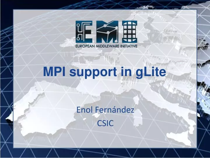 mpi support in glite