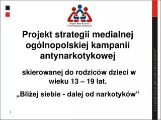 Projekt strategii medialnej ogólnopolskiej kampanii antynarkotykowej