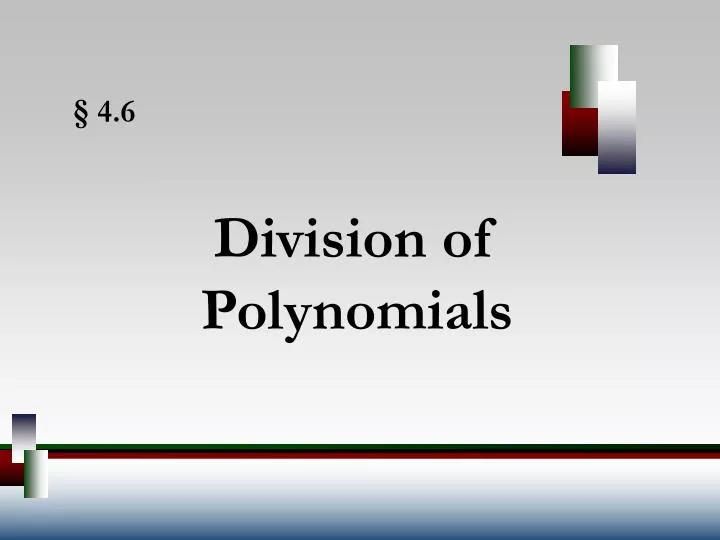 division of polynomials
