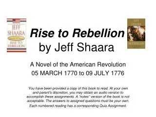 Rise to Rebellion by Jeff Shaara