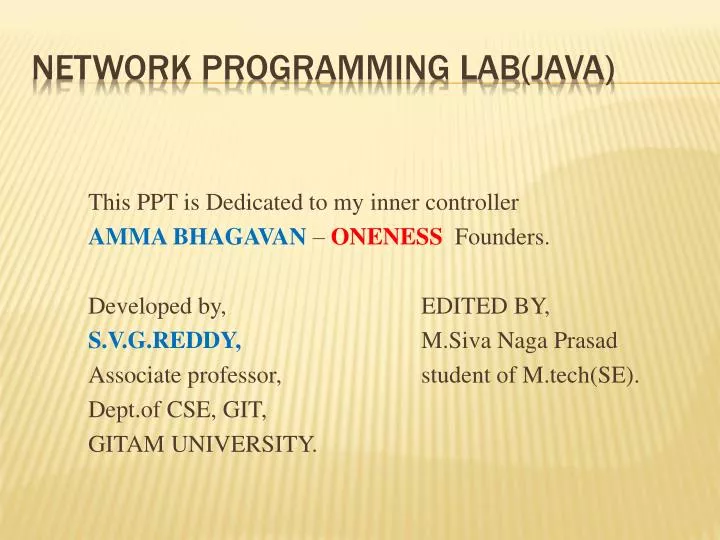 network programming lab java