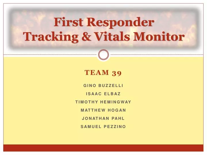 first responder tracking vitals monitor