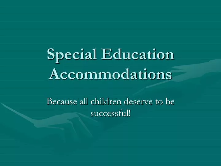 special education accommodations