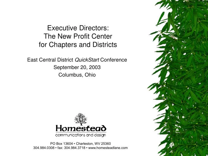 executive directors the new profit center for chapters and districts