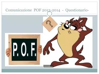 Comunicazione POF 2013-2014 - Questionario-