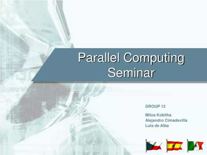 parallel computing seminar