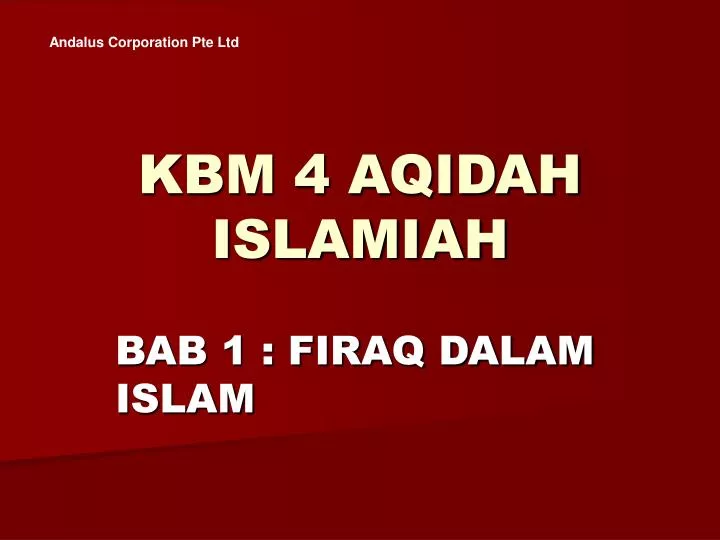 kbm 4 aqidah islamiah