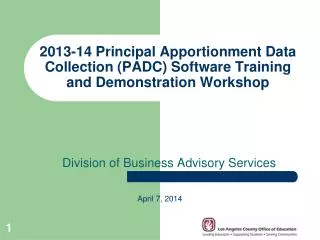 Division of Business Advisory Services