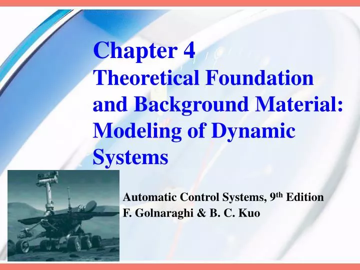 chapter 4 theoretical foundation and background material modeling of dynamic systems