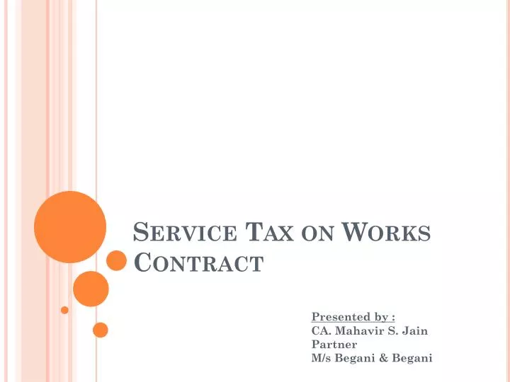 service tax on works contract
