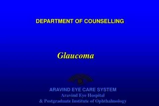DEPARTMENT OF COUNSELLING