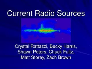 Current Radio Sources