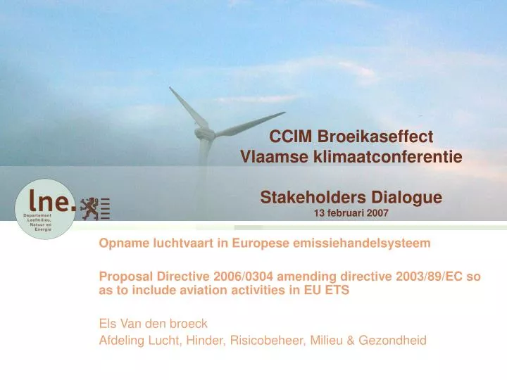 ccim broeikaseffect vlaamse klimaatconferentie stakeholders dialogue 13 februari 2007