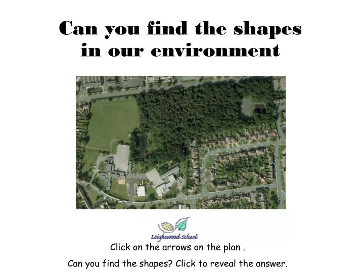 can you find the shapes in our environment