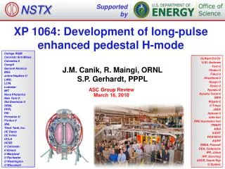XP 1064: Development of long-pulse enhanced pedestal H-mode