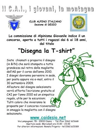 CLUB ALPINO ITALIANO Sezione di DESIO