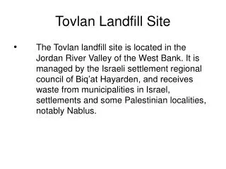 Tovlan Landfill Site