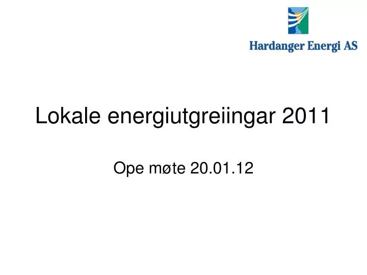 lokale energiutgreiingar 2011