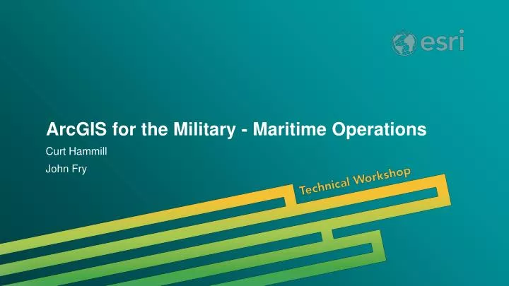 arcgis for the military maritime operations