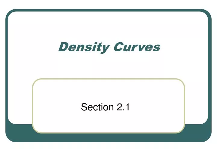 density curves