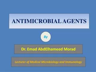 ANTIMICROBIAL AGENTS