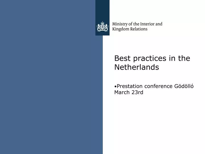 best practices in the netherlands