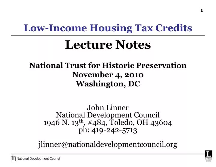 low income housing tax credits