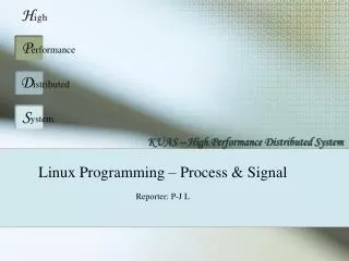 Linux Programming – Process &amp; Signal