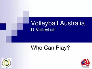 Volleyball Australia D-Volleyball