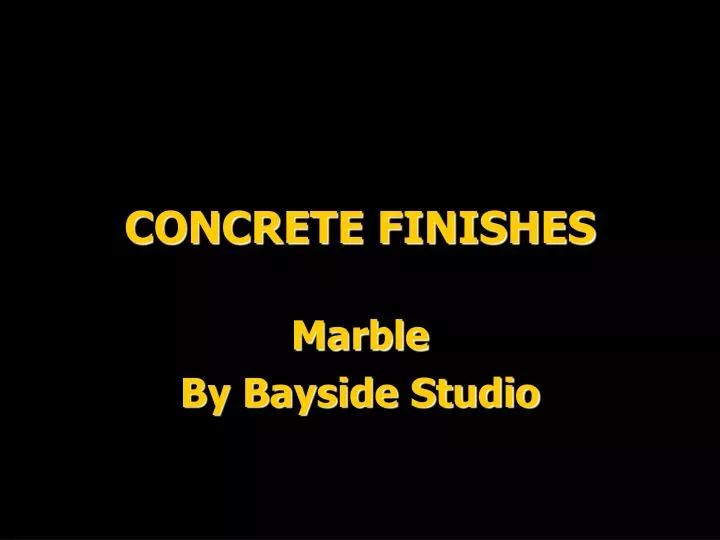 concrete finishes