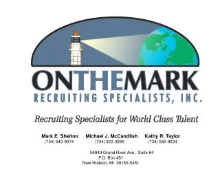 Recruiting Specialists for World Class Talent