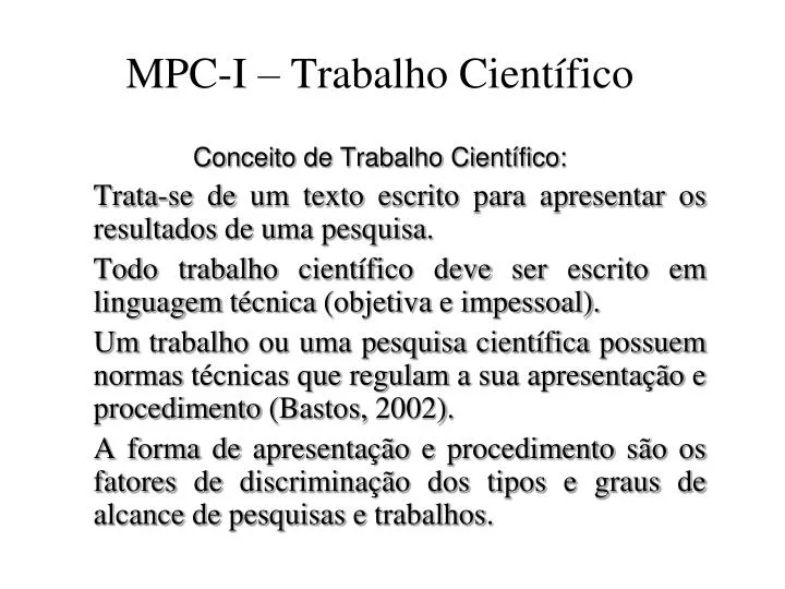 mpc i trabalho cient fico