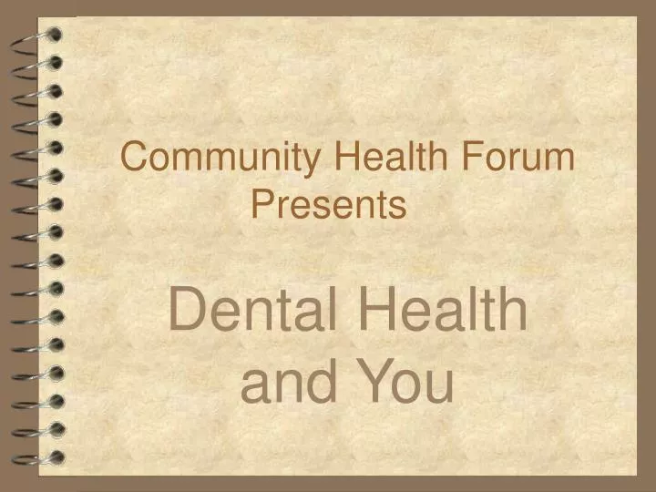 community health forum presents