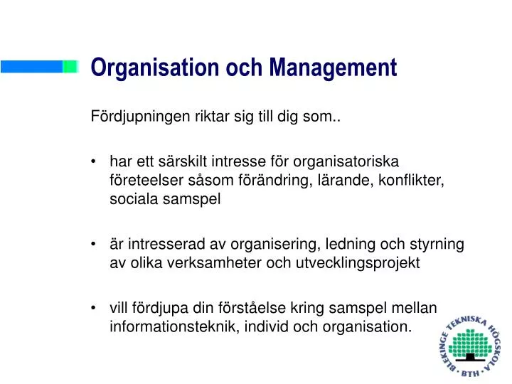 organisation och management