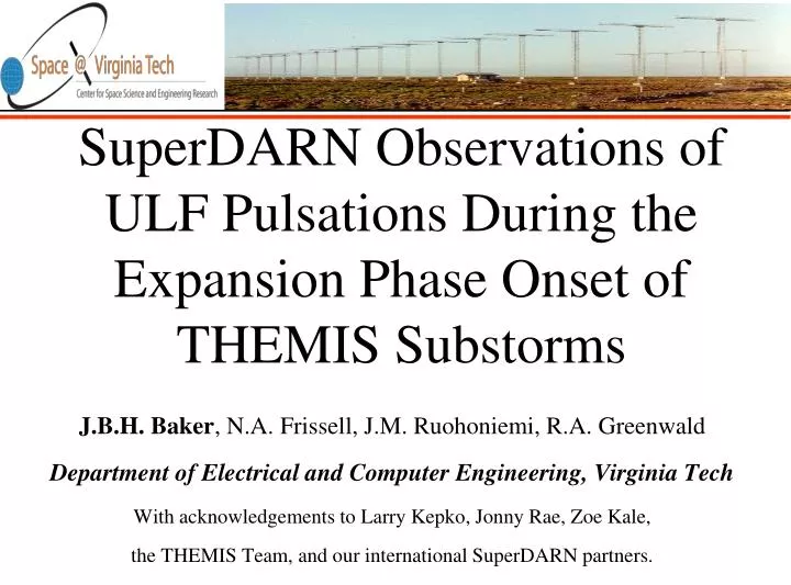 superdarn observations of ulf pulsations during the expansion phase onset of themis substorms