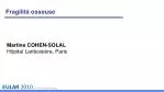 Fragilité osseuse - slide 1