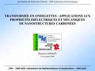 Université de Franche-Comté – UFR Sciences et Techniques