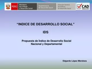 “INDICE DE DESARROLLO SOCIAL” IDS