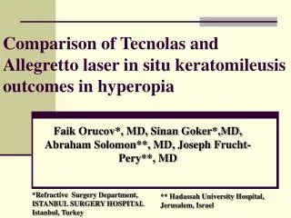 Comparison of Tecnolas and Allegretto laser in situ keratomileusis outcomes in hyperopia